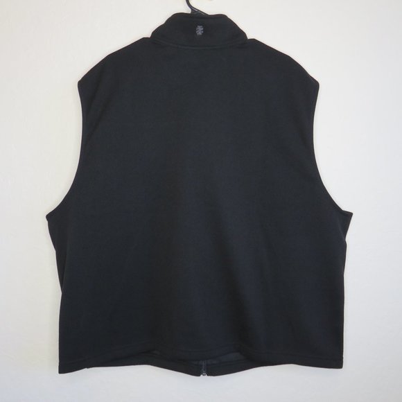 IZOD* Men's Sleeveless Full Front‎ Zip 2.5" Turtle Neck Chest Pocket Vest~ 2XL - Picture 2 of 12